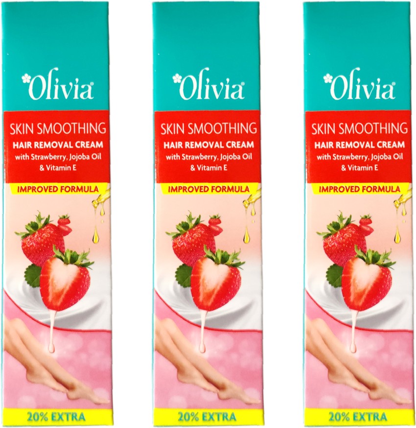 Olivia Skin Smoothing Hair Removal Cream with Strawberry Jojoba