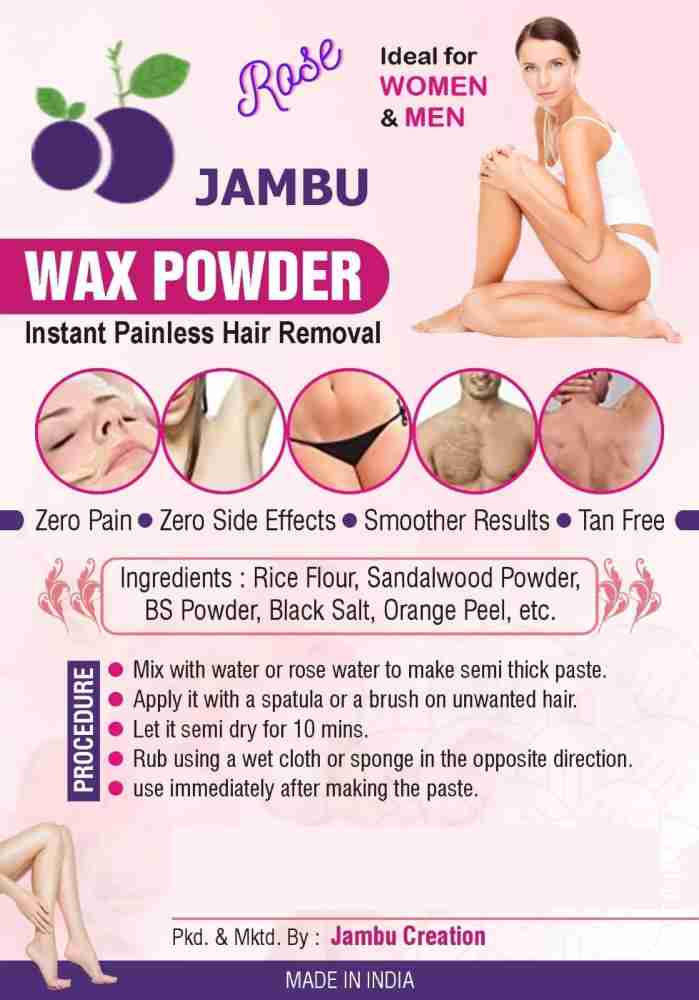 JAMBU Rose Fragnance Waxing Powder Wax Price in India Buy JAMBU