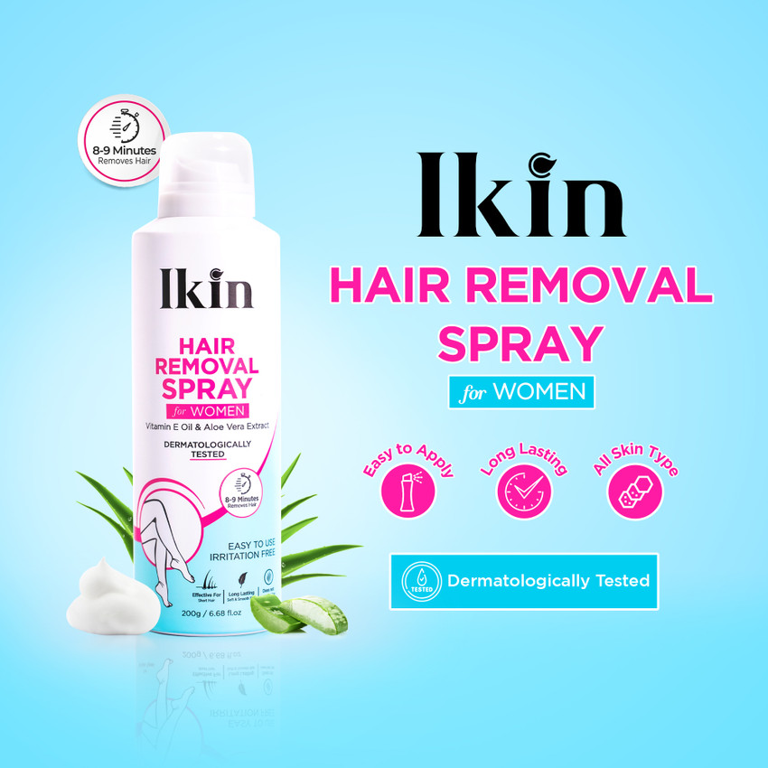 Ikin Hair Removal Spray for Women Vitamin E Oil Aloe Vera