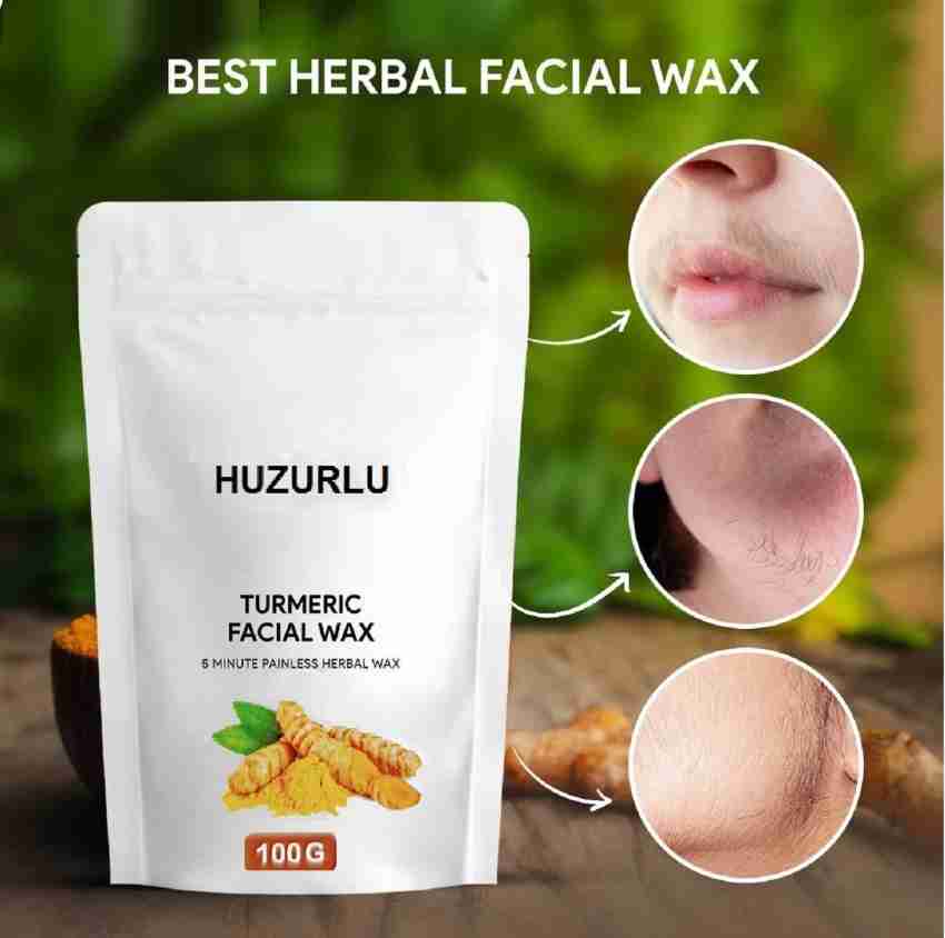 HUZURLU Turmeric Full Body Wax 5 Minute Painless Herbal Hair Wax