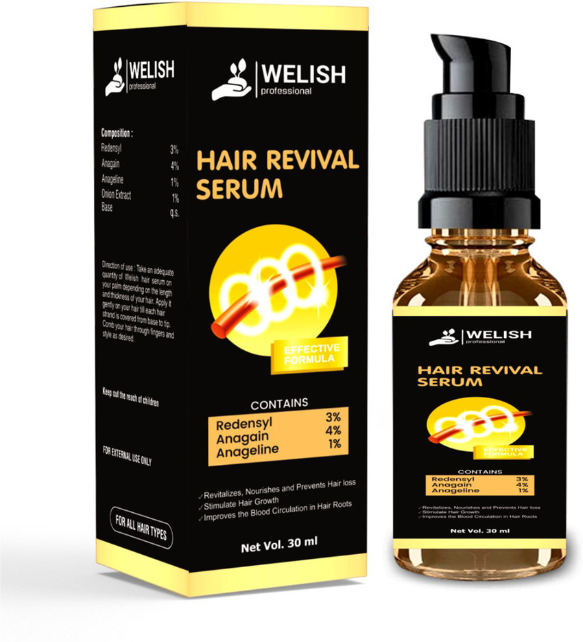 WELISH Hair Revival Serum-with Redensyl, Biotin, Keratin for 
