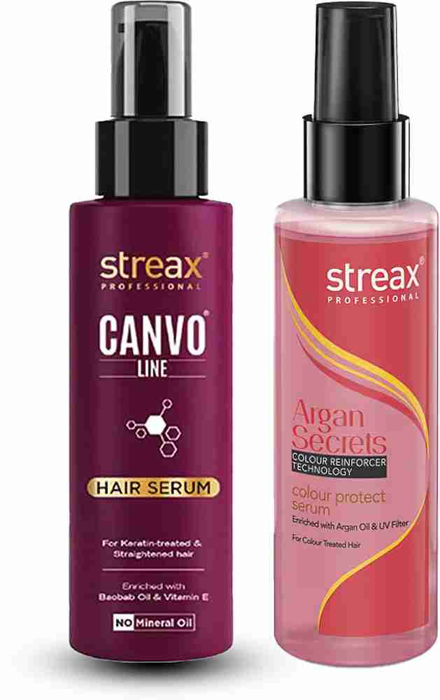 Can i use streax hair serum before straightening online