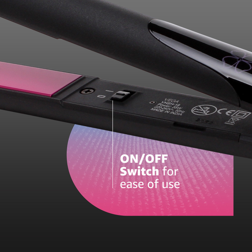 VEGA VHSH 18 Adore with Ceramic Coated Plates Quick Heat Up VHSH 18 Made In India Hair Straightener VEGA Flipkart