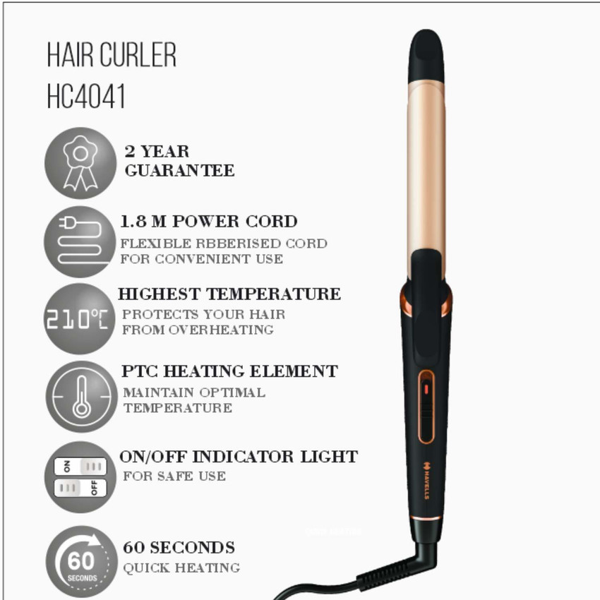 HAVELLS HC4041 HC4041 25mm Hair Curler for Long Lasting Curls Hair