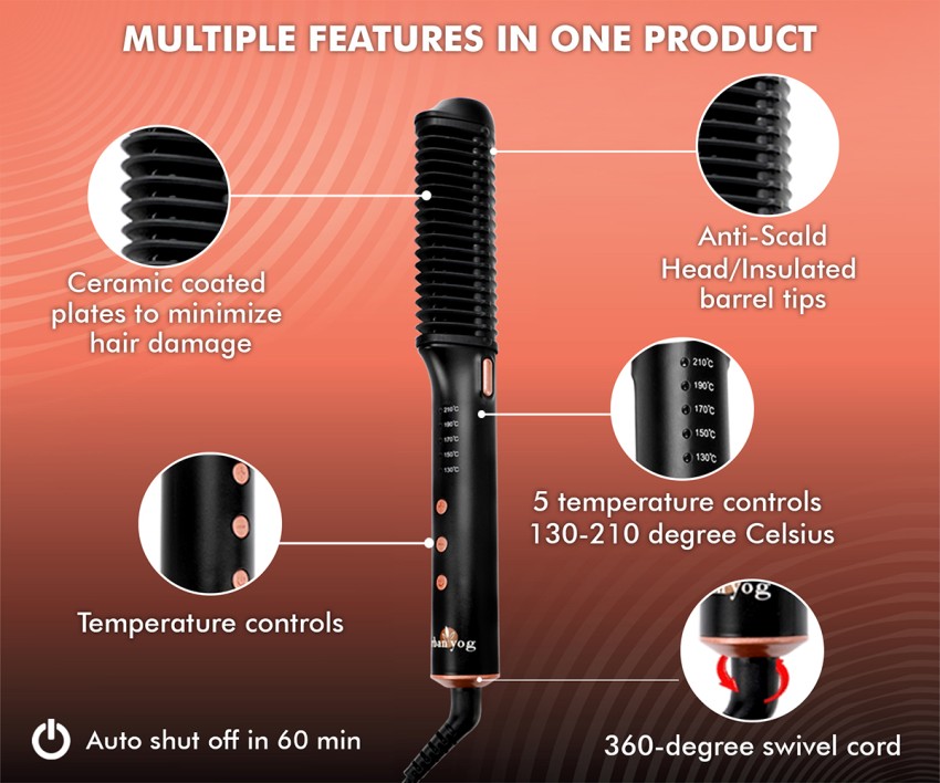 Hair straightener outlet brush big w