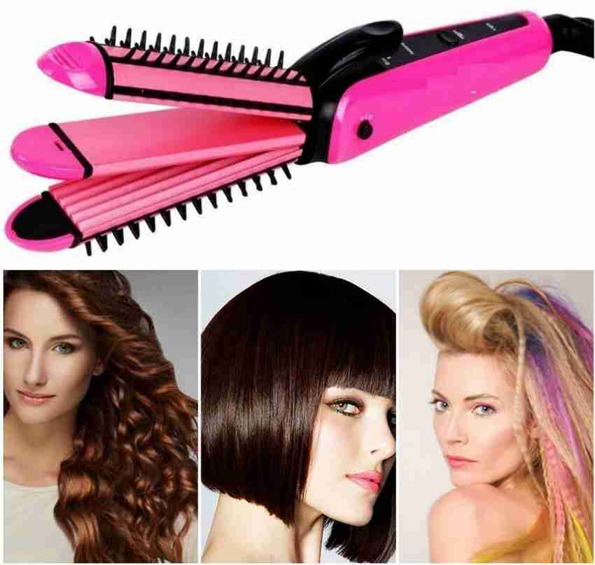 Oneness NHC 8890 3 in 1 Hair Straightener Hair Curler Hair Crimper NHC8890 3 IN 1 Professional Hair Straightener Crimper Roller For Women H04 Hair Styler Oneness Flipkart