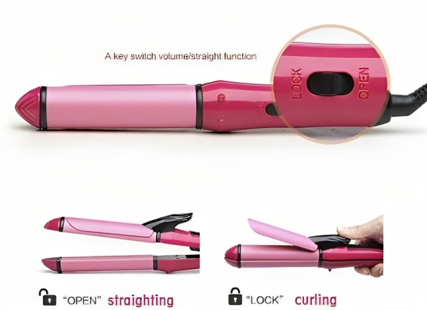 Hair straightener plus outlet curler