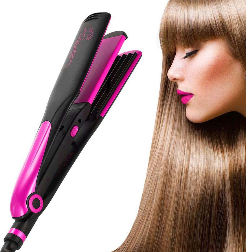 KIIMI New professional two in one system hair straightener curling