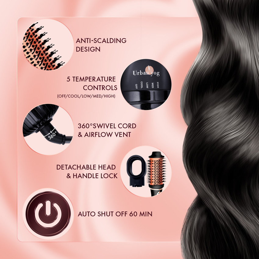 Urban sauda hair straightener brush 2025