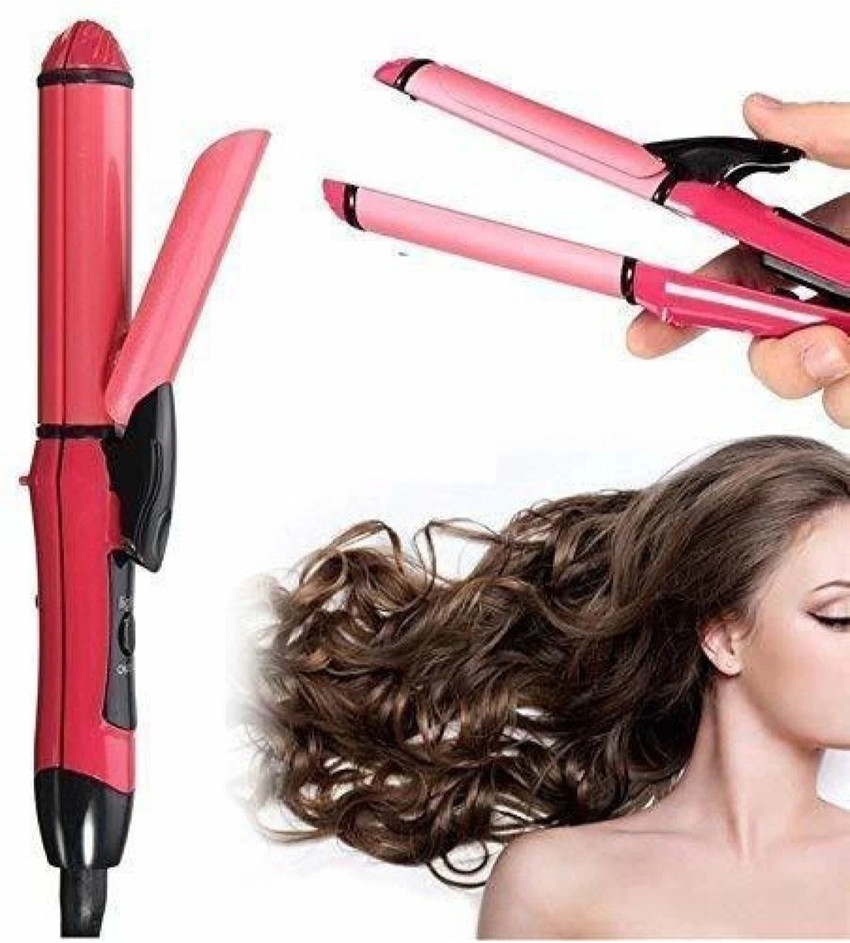discounthub NOVA 2 IN 1 HAIR STRAIGHTNER AND CURLER FOR BEATIFUL HAIR 87575478678 Hair Straightener discounthub Flipkart