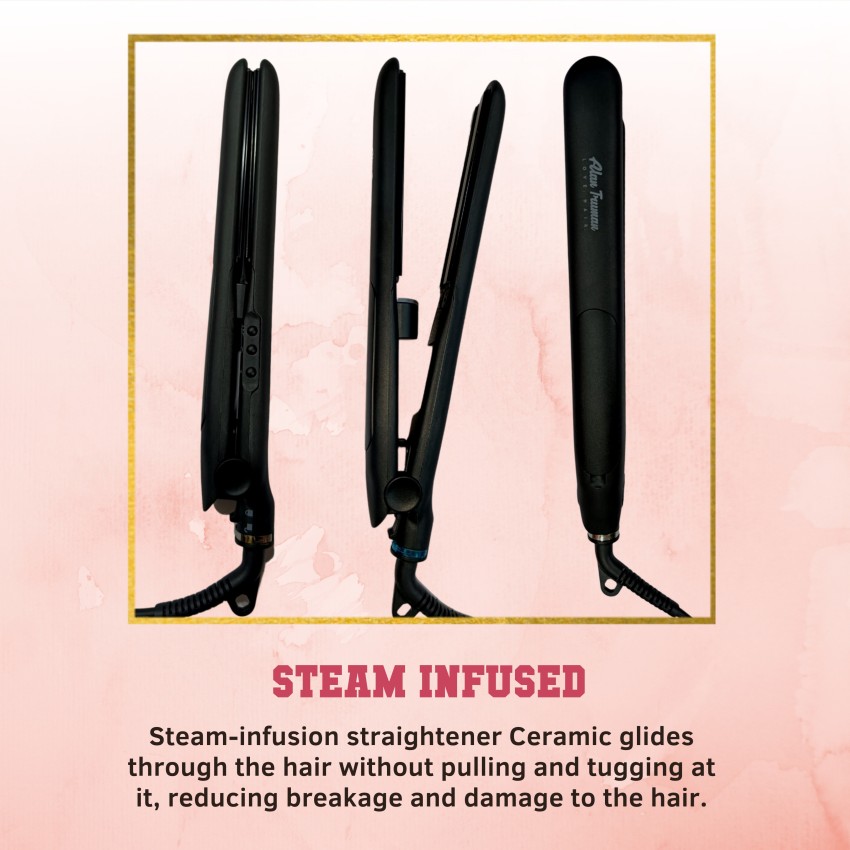 Steam hair outlet straightener dischem