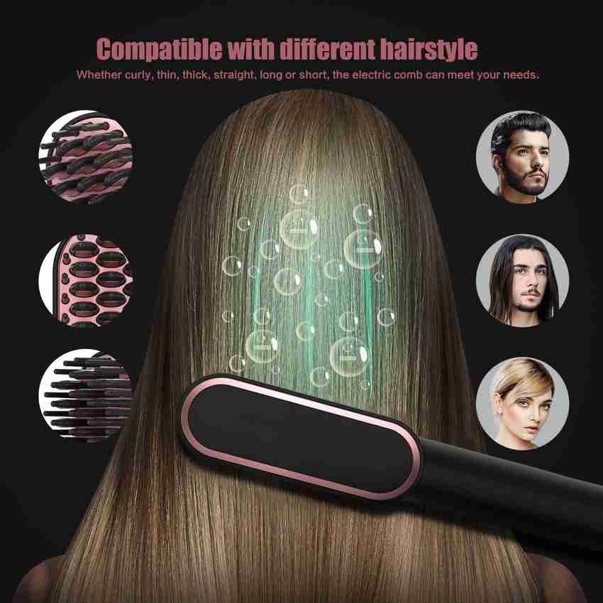 Keratin hair straightening brush 2025