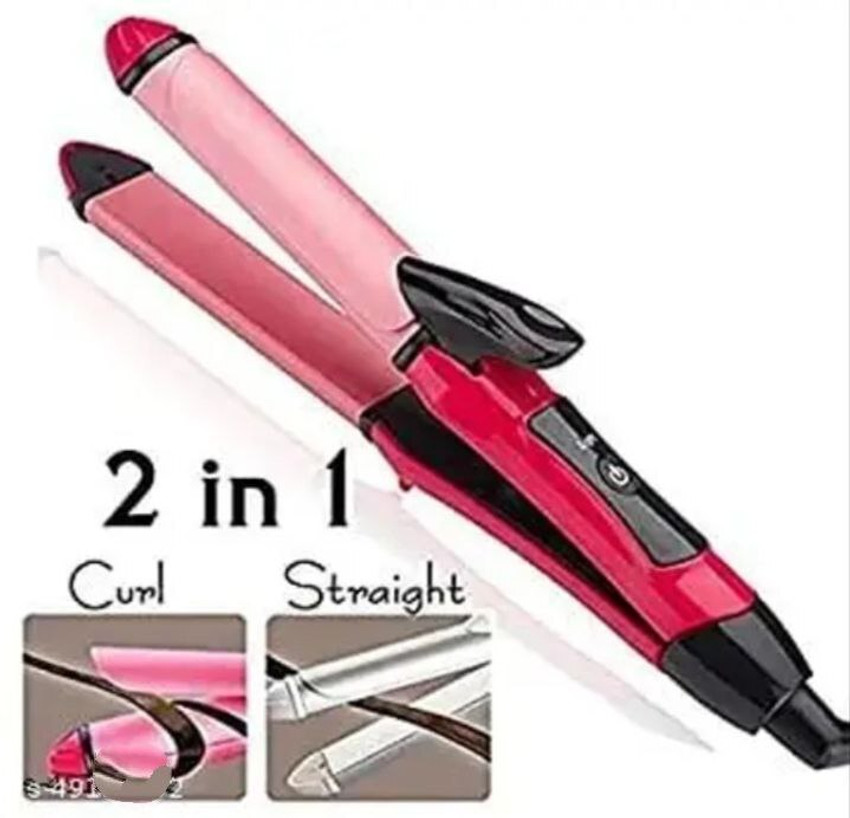 msbeauty 2 in 1 pink rod Two in one hair straightener and curler For women and Men Electric Hair Curler Hair Curler msbeauty Flipkart