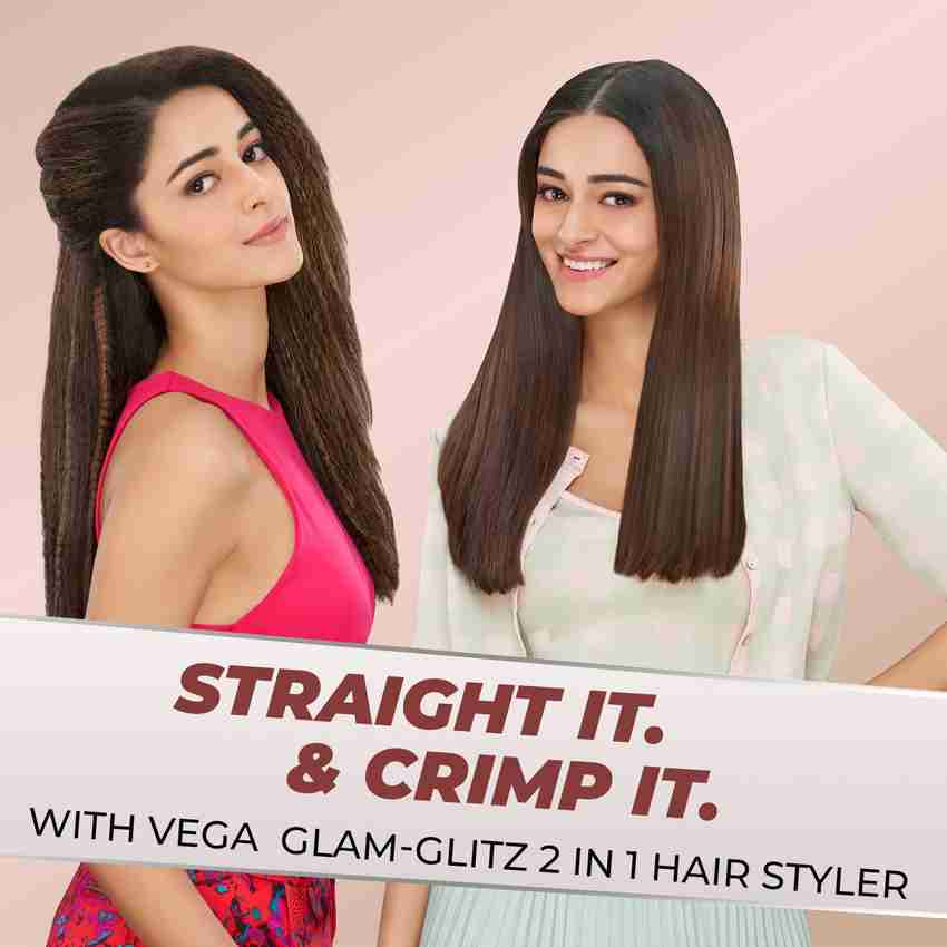 Vega 2 in 1 hair straightener and crimper top