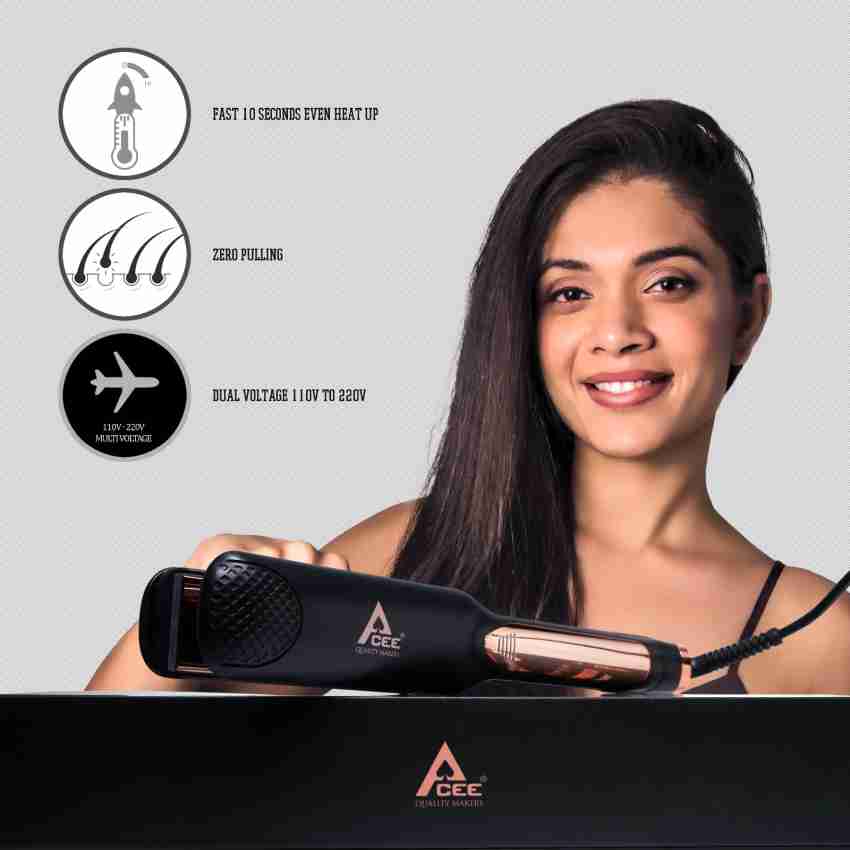 Floating plates hair outlet straighteners