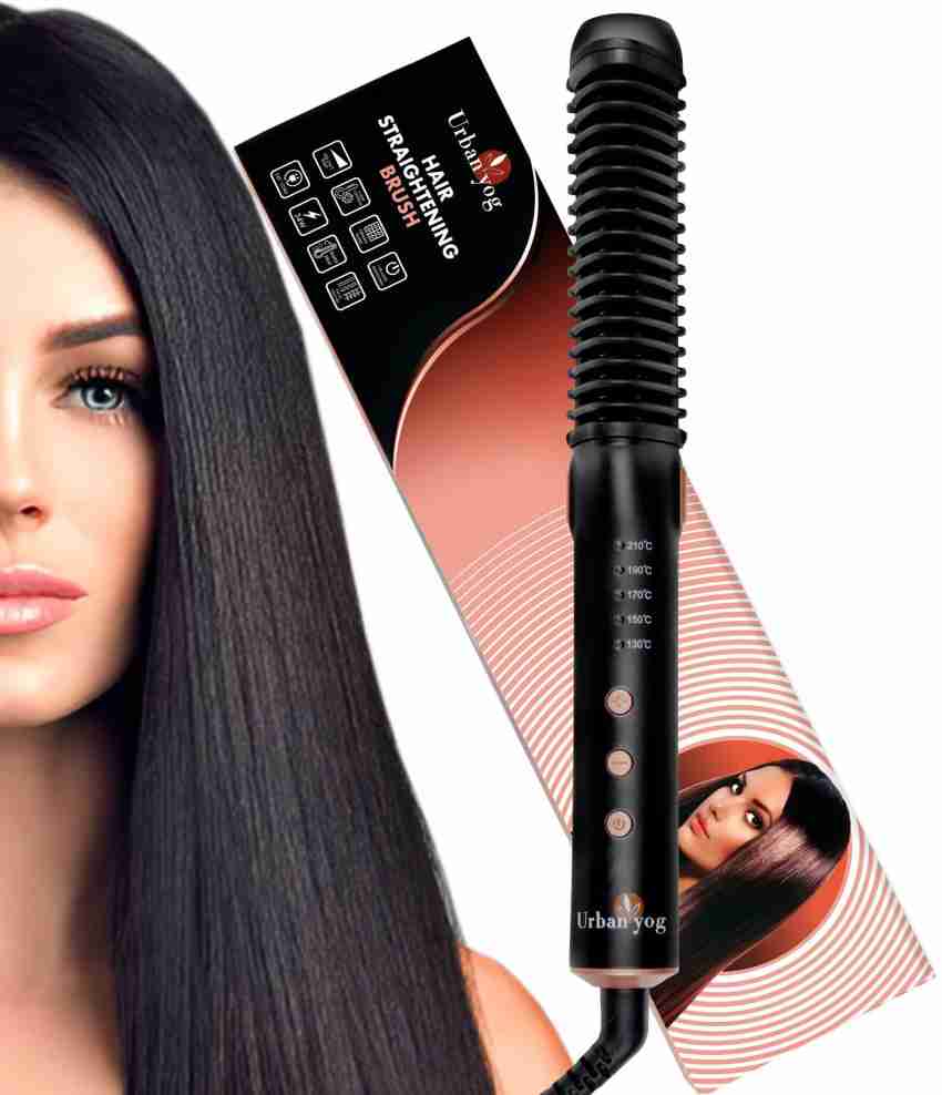 URBANYOG Hair Straightening Brush with Ceramic Coated Plates 5