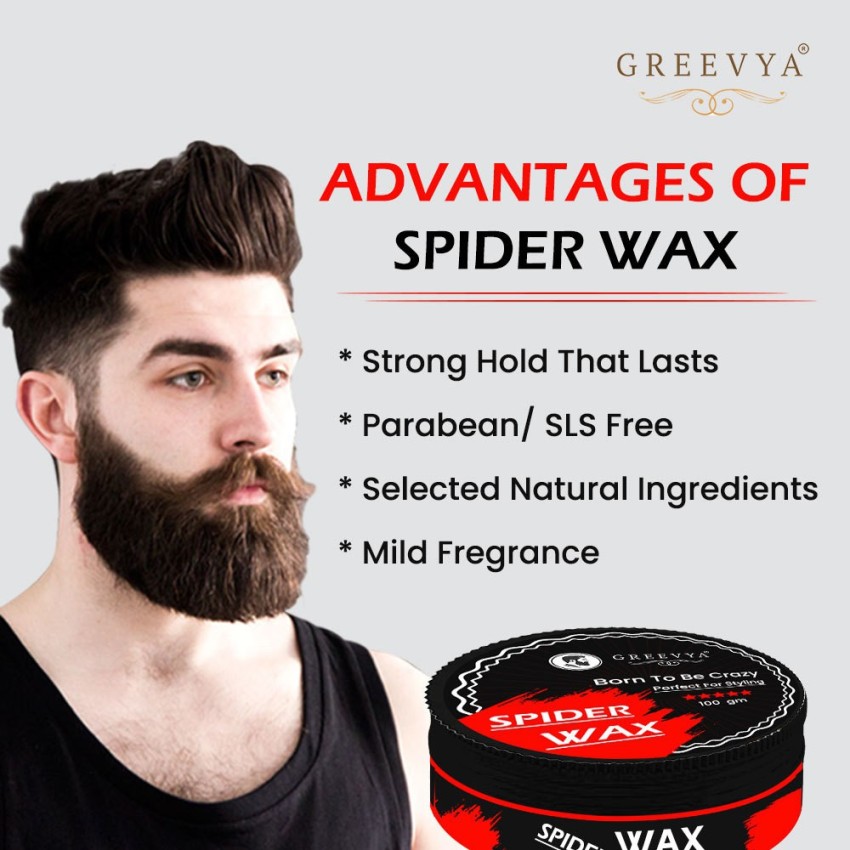 greevya Spider Hair Web Wax For Men, Sulphate Free, Alcohol Free Hair Wax.  (100 ml) Hair Gel - Price in India, Buy greevya Spider Hair Web Wax For  Men, Sulphate Free, Alcohol