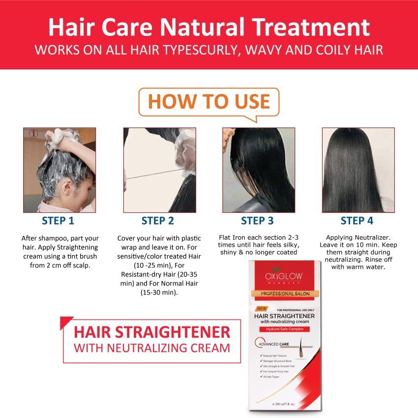 Enzyme hair outlet straightening