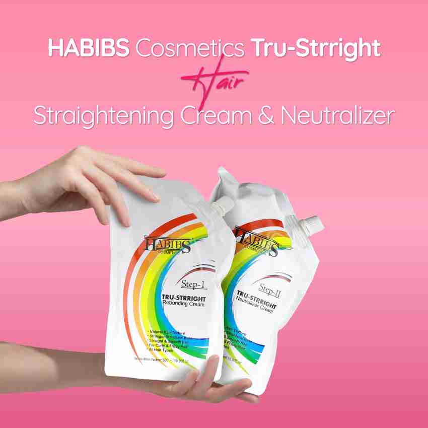Habibs Tru straight rebonding cream and neutralizer for