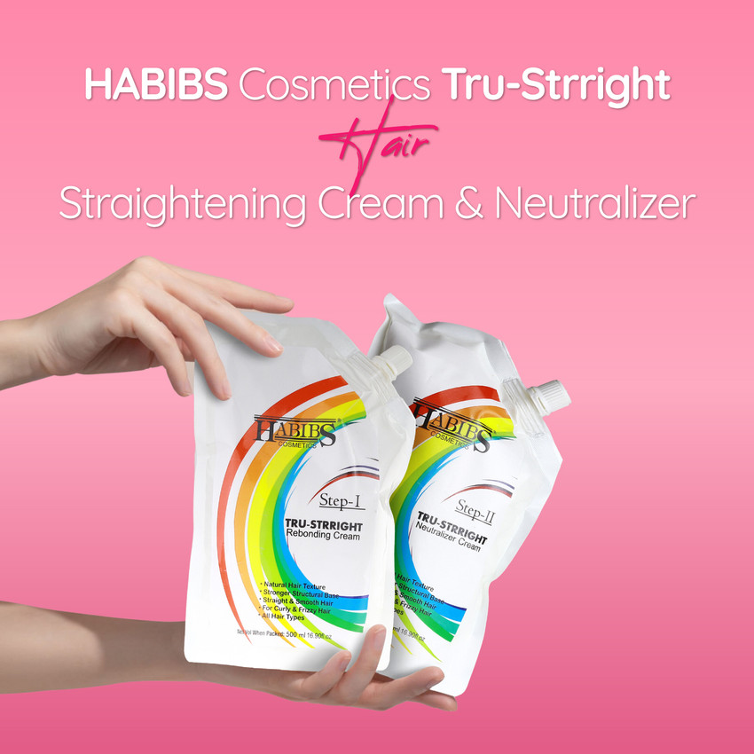 Habibs Tru straight rebonding cream and neutralizer for
