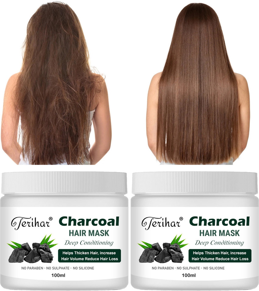 TERIHAR Charcoal Hair Mask For Smoothening Hair Damage Repair of Dry Damaged 2 pcs Price in India Buy TERIHAR Charcoal Hair Mask For Smoothening Hair Damage Repair of Dry