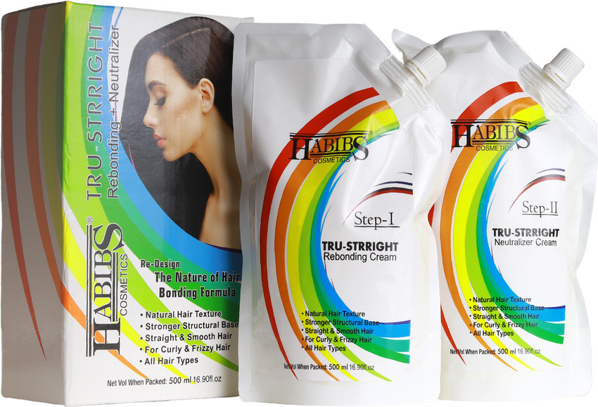 Habibs Tru straight rebonding cream and neutralizer for