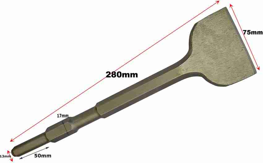 Inditrust 17x280x75 mm SDS Max Shank Flat Spade Pointed Chisel