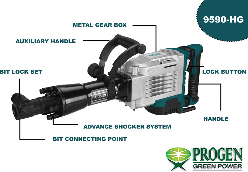 progen 9590 HG 18.5kg Heavy Duty Professional Breaker Demolition