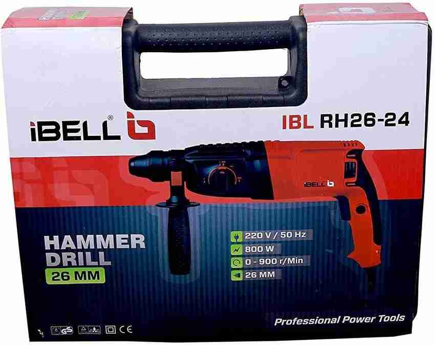 iBELL SDS Chuck 26MM 800W 900RPM1500W RH26 24 Rotary Hammer Drill Price in India Buy iBELL SDS Chuck 26MM 800W 900RPM1500W RH26 24 Rotary Hammer Drill online at Flipkart