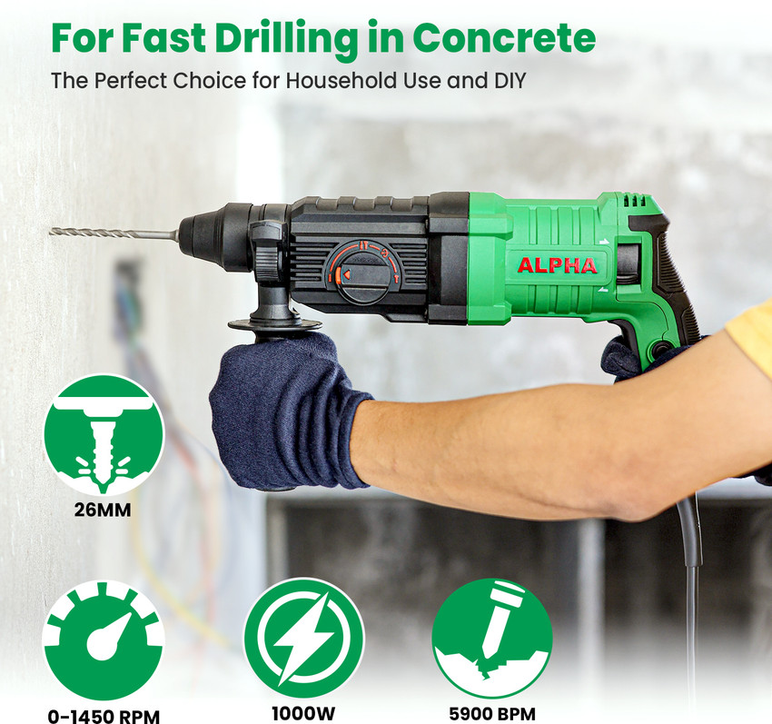 Alpha drill machine 26mm outlet