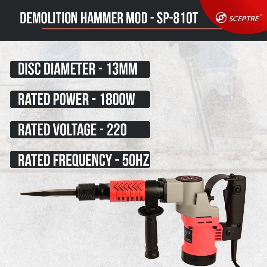 Sceptre SP 810 5KG Breaker Demolition Hammer for Brick Wall