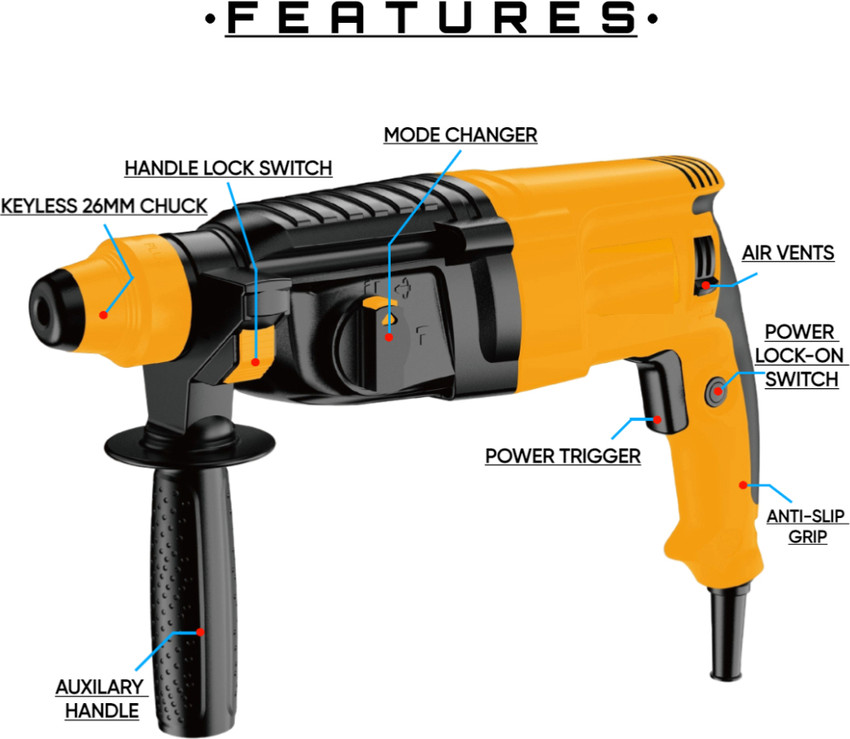 Jcb 26mm hammer drill machine cheap