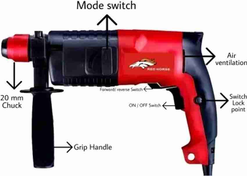 Sauran 20 MM HAMMER DRILL REDHORSE RH 323 HEAVY DUTY 950 WATT Hammer Drill Price in India Buy Sauran 20 MM HAMMER DRILL REDHORSE RH 323 HEAVY DUTY 950 WATT Hammer Drill online at Flipkart