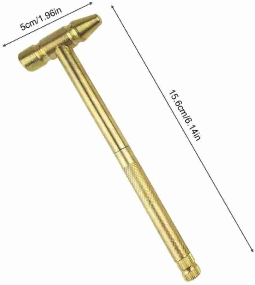kts12 Portable Small Brass Hammer with Screwdrivers for Travel