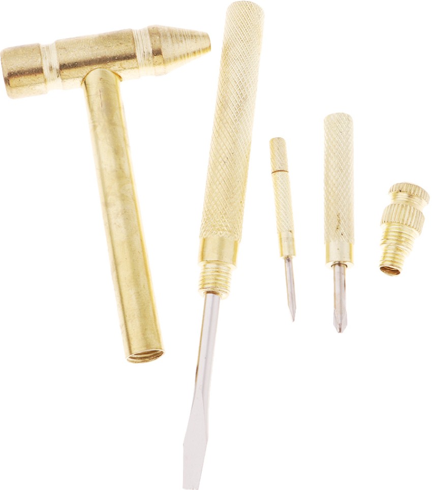 NITYA 6-in-1 Mini Brass Hammer for Repair and More Speciality