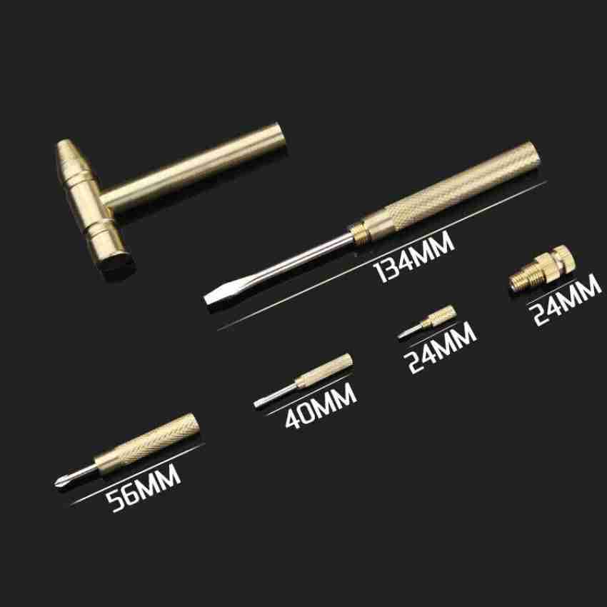 kts12 5 in 1 Micro Mini Multifunction Multi Brass Hammer 3 kinds