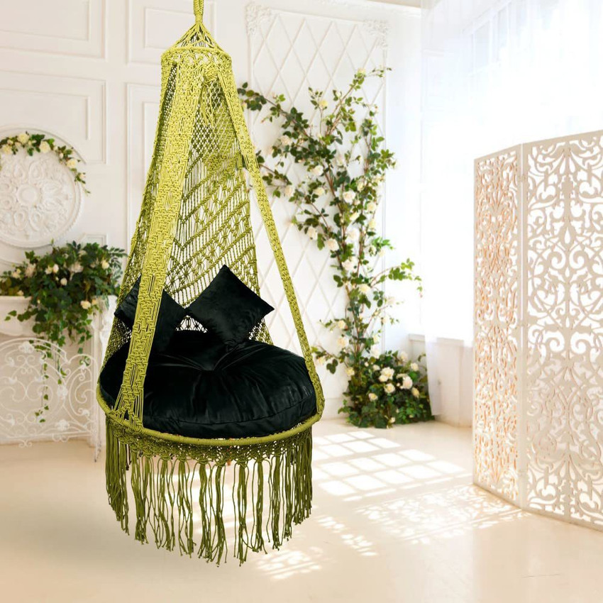 Curio Centre Luxury Maharani Swing for Home Bohemian Style Swing Chair for Indoor Outdoor Polyester Hammock Price in India Buy Curio Centre Luxury Maharani Swing for Home Bohemian Style Swing Chair fo...