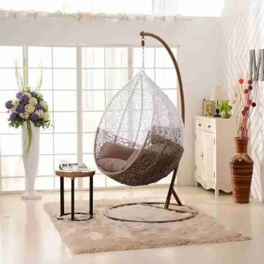 Trade Craft Single Seater Swing Chair with Stand and Cushion for Balcony Garden Living Room Iron Hammock Price in India Buy Trade Craft Single Seater Swing Chair with Stand and Cushion