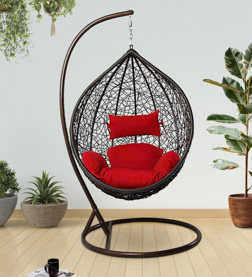 Swing chair with stand flipkart sale