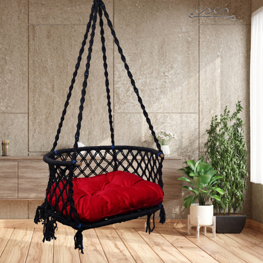 Wooden swing chair on sale indoor
