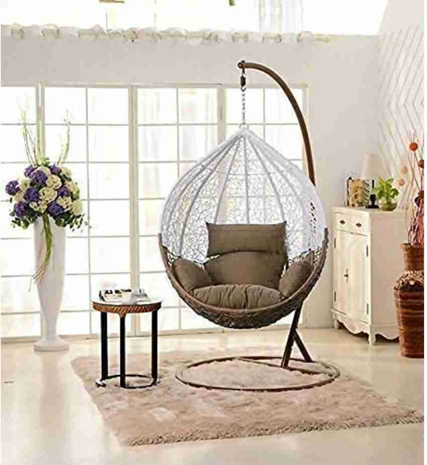IIOF Single Seater Swing Chair Stand Cushion Outdoor Home Garden