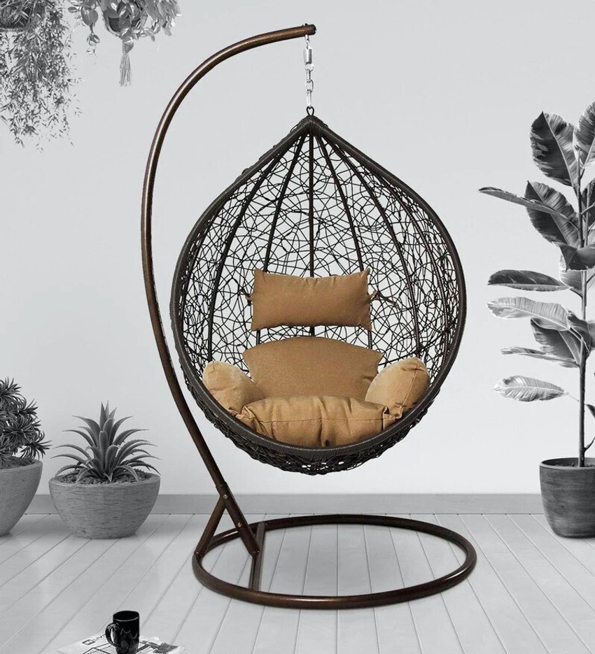 RIVA CRAFT Single Seater Swing Chair With Stand And Cushion Iron Hammock Price in India Buy RIVA CRAFT Single Seater Swing Chair With Stand And Cushion Iron Hammock online at Flipkart