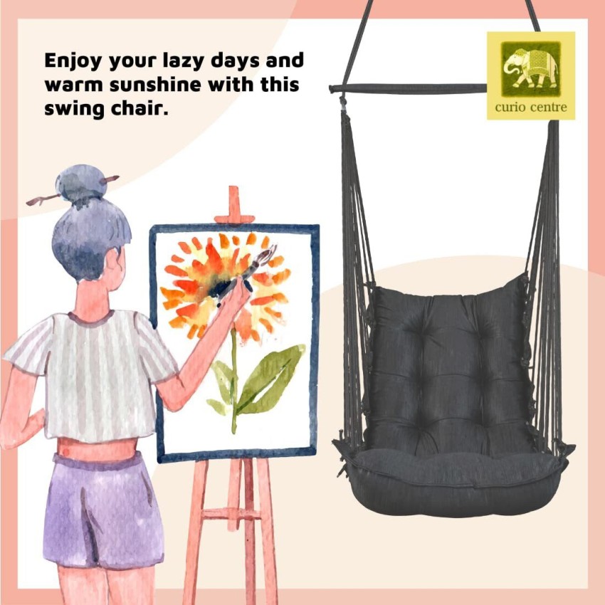 Curio Centre Hanging Swing for Adults / Durable Portable Swing for Garden /  Swing for Balcony Cotton Hammock Price in India - Buy Curio Centre Hanging  Swing for Adults / Durable Portable