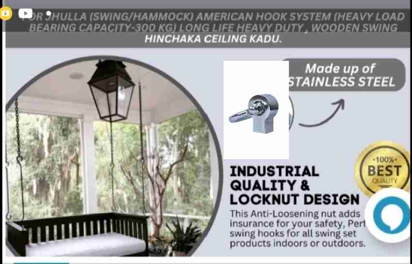 8inch Cast Iron Ceiling Swing Hook at Rs 95/set, Swings Ceiling Hooks in  Indore