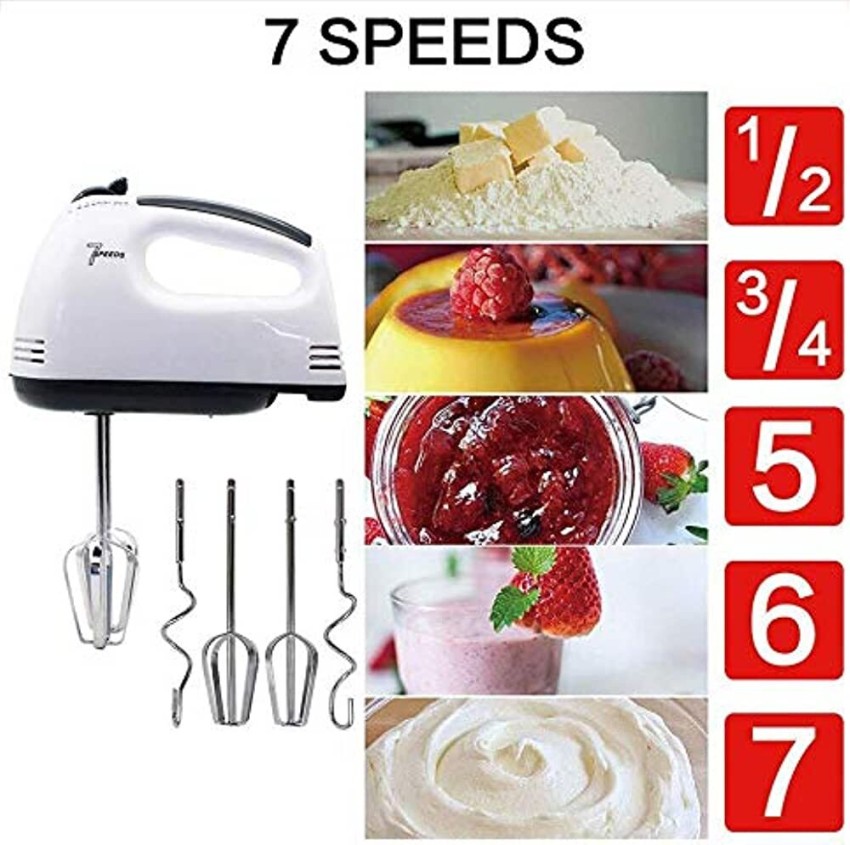 Hand Mixer Electric Handheld Blenders, 7-speeds Cake Whisk With 2