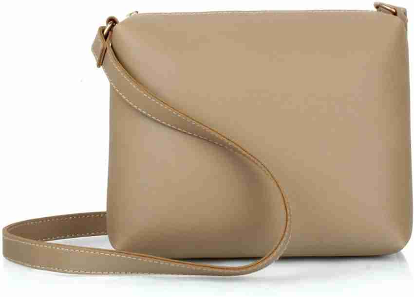 Leather Crossbody Bag Beige Leather Shoulder Bag Women's 