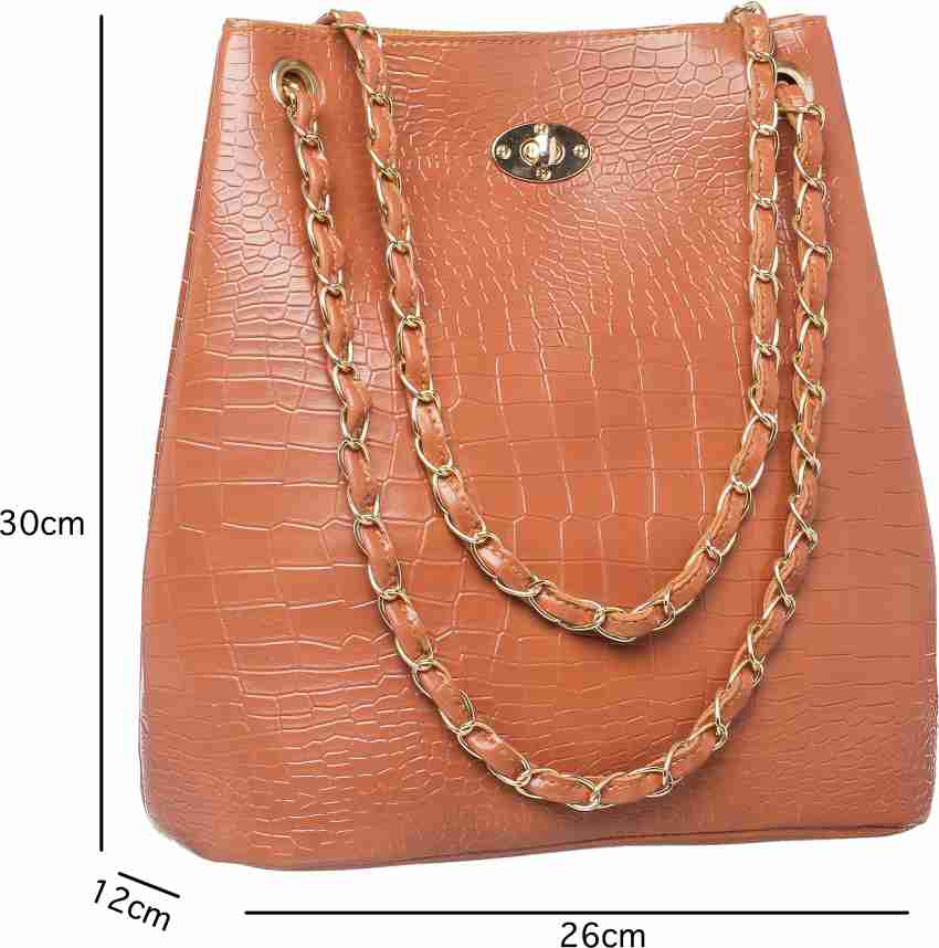 Jh Women Tan Shoulder Bag