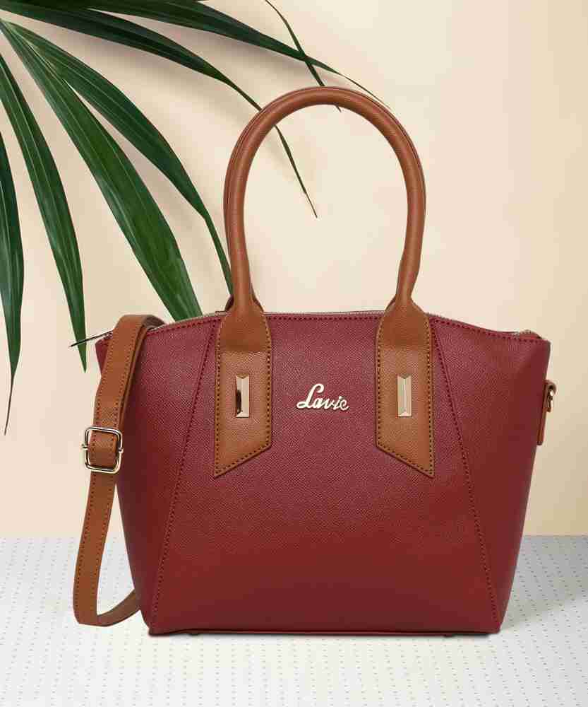 Buy LAVIE Women Maroon Satchel Maroon Online Best Price in India