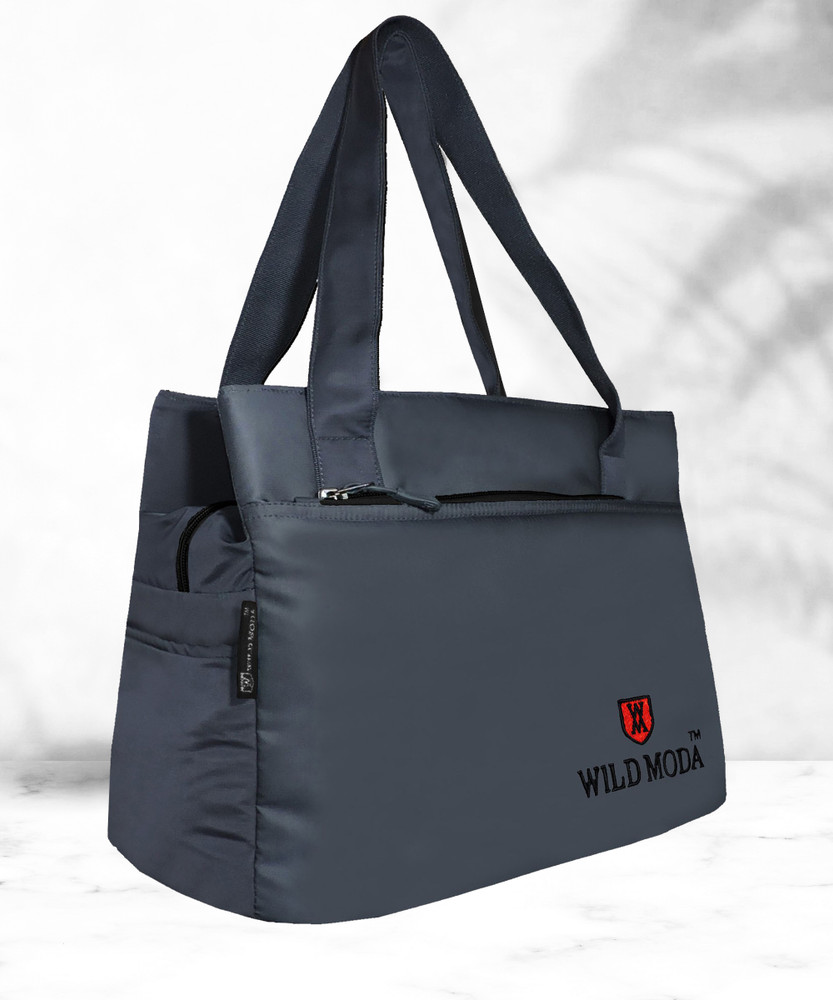 Buy Wildmoda Women Black, Grey Shoulder Bag Grey u0026 Black Online @ Best  Price in India | Flipkart.com