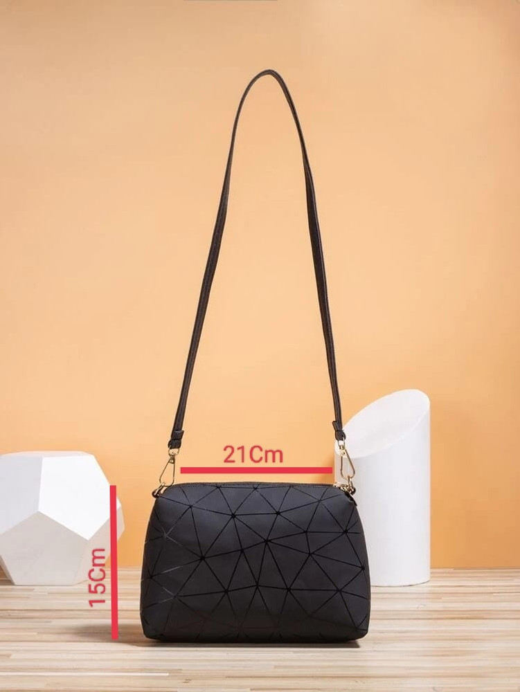 LIKE STYLE Black Sling Bag Attractive Printed Formal Sling Bag